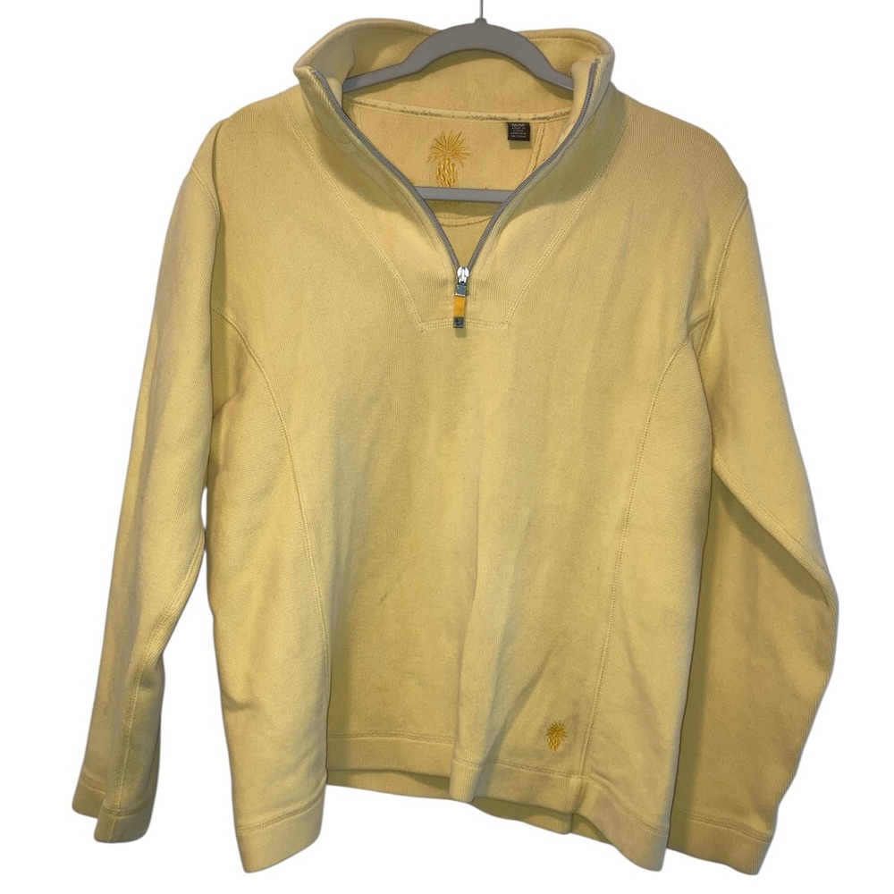 Tommy Bahama yellow quarter zip medium top